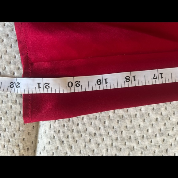 Ruby red silk button down blouse, NWOT, Talbot's - Picture 6 of 8